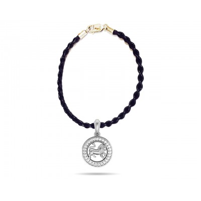 Leo Charm in Silver